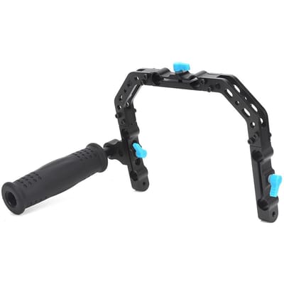 FOTGA DP3000 Zwarte Bovenhandgreep C-Kooi Beugel Ondersteuning Rig voor 15mm DSLR Stang Follow Focus black