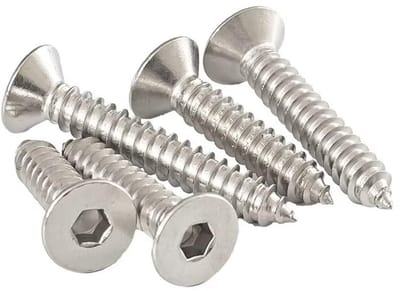 Inovra- Inbusschroeven 304 Roestvrij Staal - Zelftappende Schroeven - Houtschroeven - Verzonken Kop - Platte Kop - M5 x 16 mm (20 Stuks)