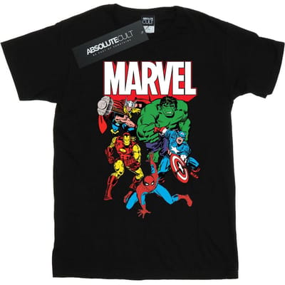 Marvel Dames/Dames Hero Group Katoenen Vriendje T-shirt (Zwart)
