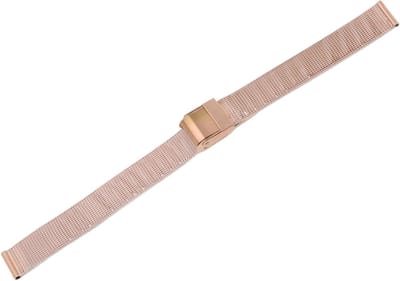 Dailygoods- Horlogeband Roestvrij Staal - Mesh Horlogeband - Vervangingsaccessoire - Verstelbaar Ontwerp - Geschikt voor Heren/Dames - Roségouden Kleur - Horloge