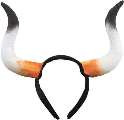 Funny Fashion Verkleed diadeem met stieren/koeien hoorns - Carnaval verkleedkleding accessoires - dieren
