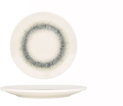 Kütahya Porselen Dinerbord - Black Ice - Porselein - 25 cm - set van 6