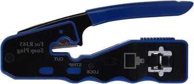 Netwerkkabel Krimptang - Ethernet Gereedschap - Netwerk Installatie - Koolstofstaal Constructie - 8P Kristalkop - Blauw Zwart