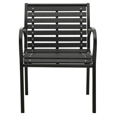 vidaXL - Tuinstoelen - 2 - st - staal - en - HKC - zwart