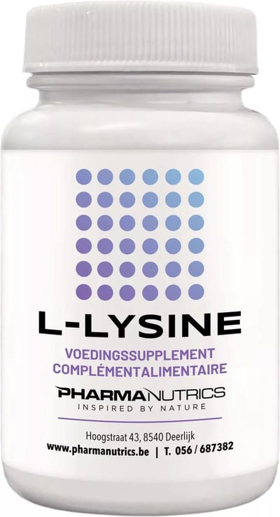 L-LYSINE Pharmanutrics 60 v-caps - zuiver - Koortsblaasjes - Aften - Natuurlijk produkt