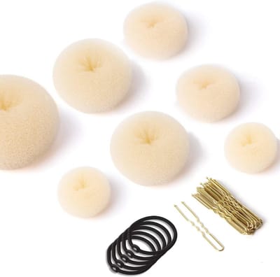 Haarbroodjesmaker Set - Donut Haarbroodjesmaker met Elastische Haarbanden en Haarspelden voor Kapsels