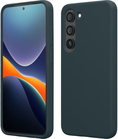 kwmobile telefoonhoesje geschikt voor Samsung Galaxy S23 Plus - Hoesje met siliconen coating - Smartphone case in leisteen