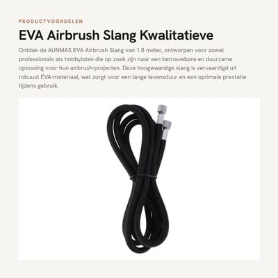 Dailygoods- Airbrush Slang 1,8 m - EVA Materiaal - Universele Aansluitingen 1/8" - Duurzaam - Vervangingsslang - Eenvoudige Installatie - Airbrushkabel