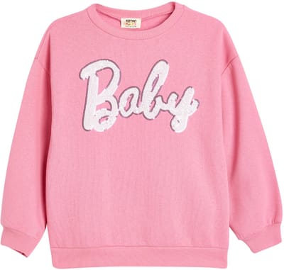 Ronde kraag geborduurd Sweatshirt