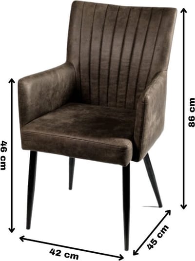 WAYS. – Sfeervolle Kunstleren eetkamerstoelen – Mouse – Houten poten – Klassiek design – 6 stuks