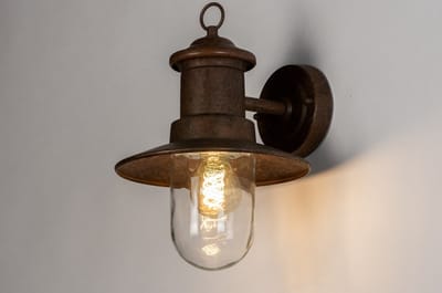 Lumidora Wandlamp 74240 - E27 - Roest-bruin-brons - Bruin - Metaal - Buitenlamp - IP44