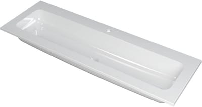 INK Faktor Wastafel Polystone Centraal met 1 Kraangat - 1400x450x15 mm - Glans Wit