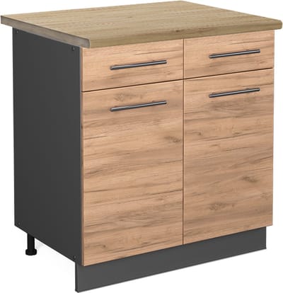 Vicco Fame-Line Keukenonderkast – 80 cm, WB Eik Krachtige eik goud