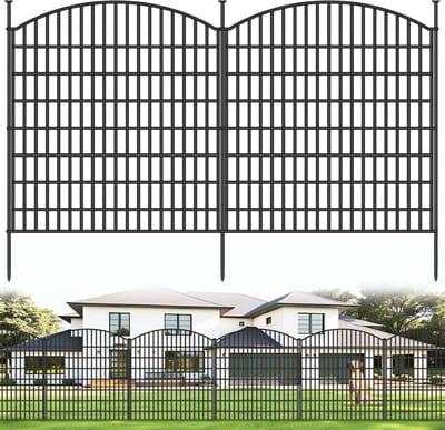 Tuinscherm 10 Panelen - Buitenhek 32 inch x 25ft - Dierlijke Barrière voor Tuin en Patio