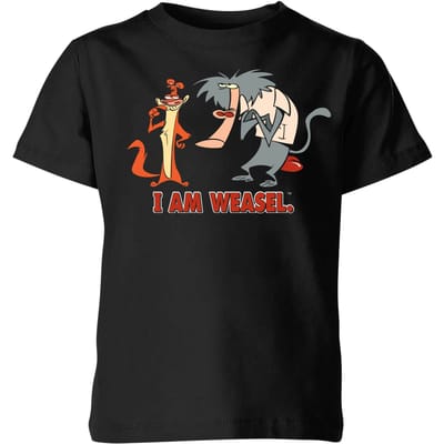 I Am Weasel Characters Kids' T-Shirt - Black - 98/104 (3-4 jaar)