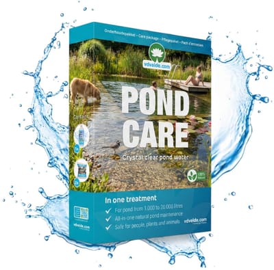vdvelde.com - POND CARE vijveronderhoud compleetset tot 20.000L - Tegen algen, slib en troebel water - Natuurlijke bacteriën & enzymen - Voor helder en gezond vijverwater