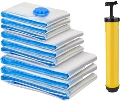 Vacuüm Opbergzakken - Compressiezakken Kleding - Ruimte Besparen - Inclusief Handpomp - 5 Stuks 80x100cm - Wit