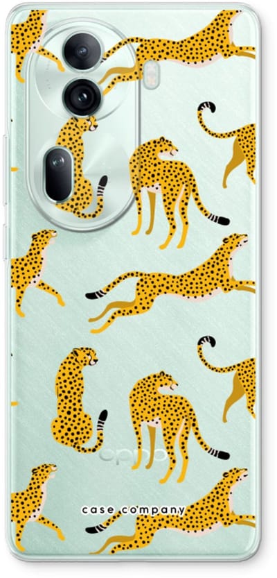 Case Company® - Hoesje geschikt voor Oppo Reno 11 Pro hoesje - Luipaard - Soft Cover Telefoonhoesje - Bescherming aan alle Kanten en Schermrand