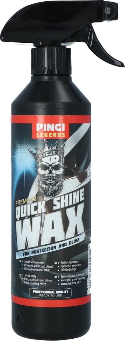 Pingi Legends Quick Shine Wax - Zeer gedetailleerd resultaat - Verzegelt, glanst & verzorgt - Gemakkelijk aan te brengen - 500ml