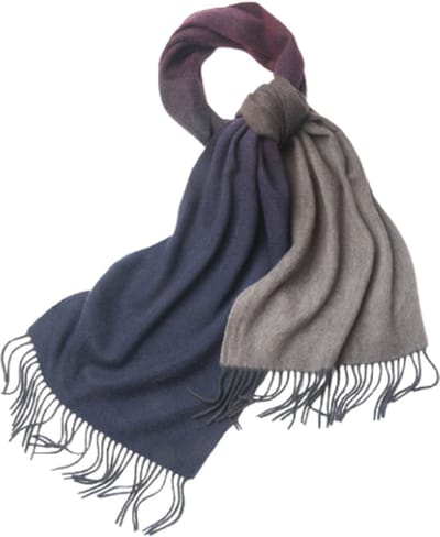Hommard fijn geweven Lambswool scarf, lamswol, Sjaal,heren, dames, unisex Degradé Navy Red Grey