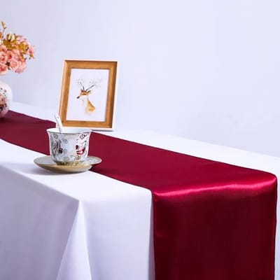 1 stuks Meerkleurige Satijnen Tafel Runner Herfst Tafel Runner Voor Eettafel Kerst Bruiloft Decoratie Rood 30*275cm 30x275cm