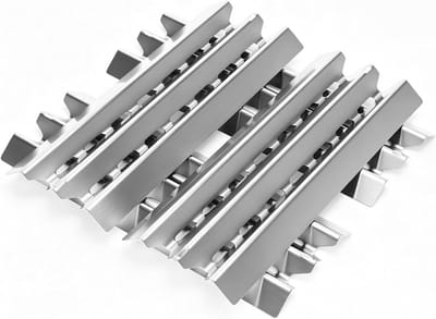 Vervangende RVS Branderdeksel 40 x 15.2 cm voor Broilking Baron en Broilmate - Set van 4, Geschikt voor Verwarmingsplaten en Vlamverdeler