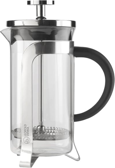 Koffiezetapparaat - Franse pers - Verse koffie maken - Stijlvol glanzend design - 350 ml - Zilver