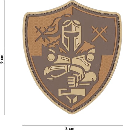 101 Inc Embleem 3D Pvc Ridder Schild Bruin  12047