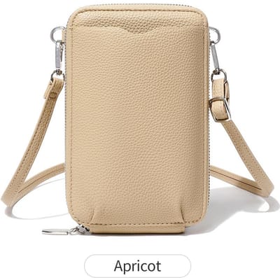 PU Zacht Leer Dames Handtas Modieus Multifunctioneel Telefoontas Diagonale Riem Enkele Schouder Muntportemonnee beige