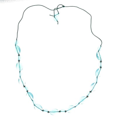 Behave® Dames Ketting - Kralenketting Licht Blauw - 100 cm - Nikkelvrij