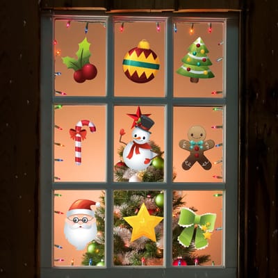 Kerststicker - De magie van Kerstmis - Zelfklevende kerststickers - Feestelijke decoraties - 100x185cm