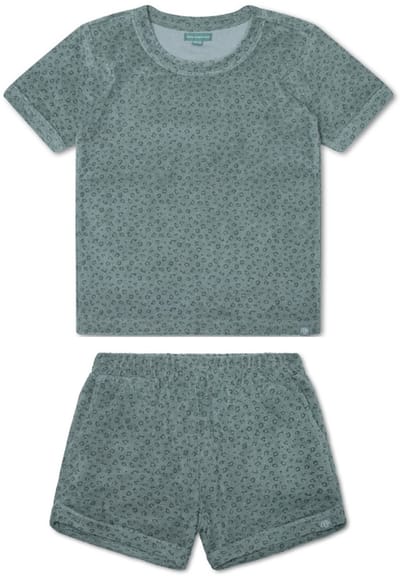 Swim Essentials - strandshirt - 1-6 Jaar- Groen - Luipaardprint - muslin/terry