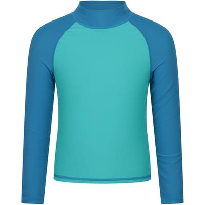 Mountain Warehouse Rash Top met lange mouwen voor kinderen/Kinderen (Licht Teal)