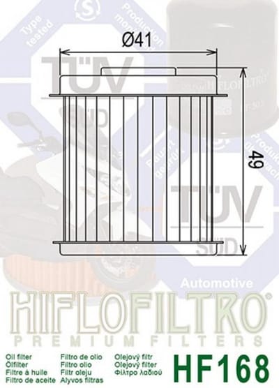Filtre à huile Hiflofiltro pour Scooter Daelim 125 NS FELLOW 1998 à 2005 Neuf