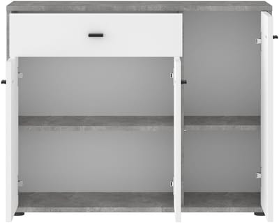 VIKA-ladekast met lade – betonlook/wit