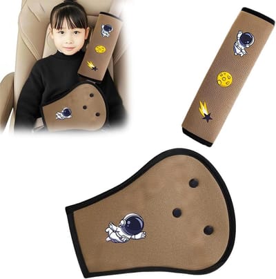 Verstelbare Schouderpadding voor Kinderen, Zitveiligheidsgordel Beschermers, Comfortabele Autogordel Kussens met Antislip Clip voor Reisgebruik