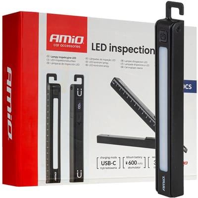 AMiO LED Inspectielampen Set 10x XTE+SMD 600mAh met Compact Ontwerp - USB Oplaadbaar en Multi-Lichtmodi - Voor Werkplaats Shop en Noodsituaties