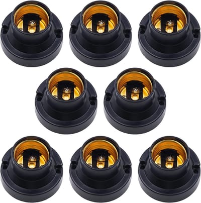 Set van 8 E27 Fittingen voor Vintage Lampen - Schroefadapter voor Inbouwverlichting en Halogeenlampen