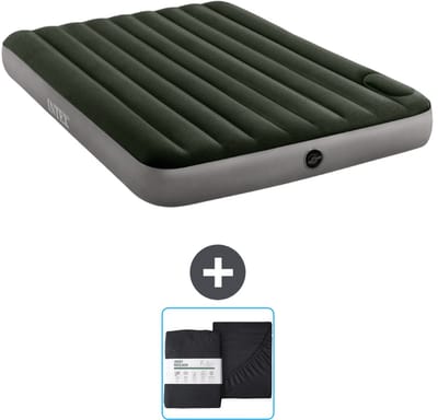 Intex Luchtbed - 2-Persoons - 152 x 203 x 25 cm - Groen - Inclusief en Hoeslaken