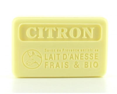 4x Savon de marseille citroen ezelinnenmelk zeep - biologische zeep - Herstellend & voedend - franse zeep