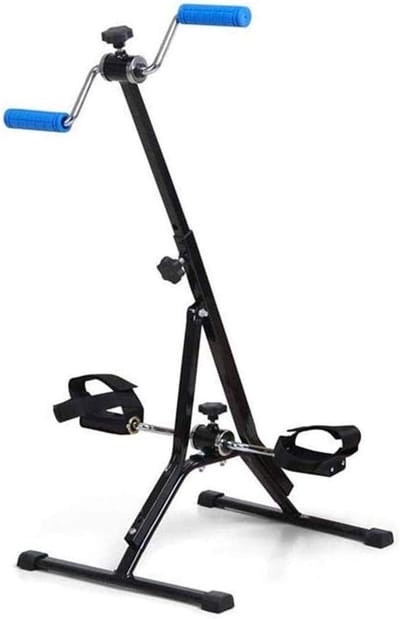 Pedaaloefenaar Hometrainer - Stepper Binnen Oefenfiets - Lage Impact Training - Verstelbare Hoogte - 87-99cm - Zwart