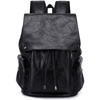 Een Heren High-end PU Licht Zakelijk Casual Urban Eenvoudige Commuter Tas, Een Dubbele Schouder Computertas, en Een Casual Rugzak 47cm * 31cm * 18cm zwart