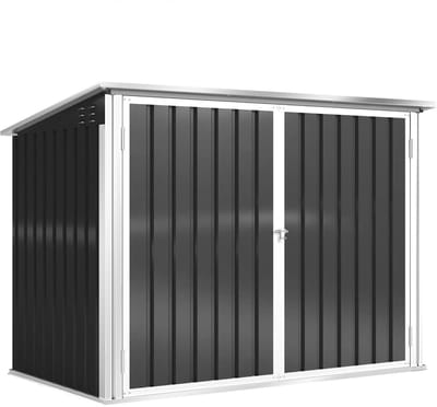 Kliko ombouw - UV-bestendig - Container - Berging - 2 Afvalbak - Kunststof - Weerbestendig - Donkergrijs