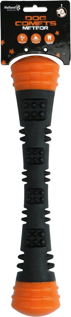 Dog Comets Meteor Ballenwerper 32 cm - Werpstok hond - Rubberen Hondenspeelgoed - Stuiterend - L - Oranje