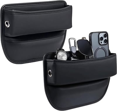 Auto Organizer voor Middenconsole, 2 Stuks, Handige Opbergruimte voor Sleutels, Zonnebrillen en Mobiele Apparaten