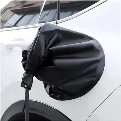 Dailygoods - Magnetische hoes - Oplaadpoort bescherming - Waterdicht - Zwart - Regenhoes voor elektrische auto - Geschikt voor de meeste modellen