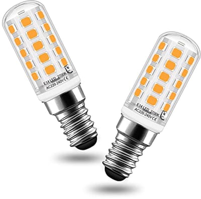 E14 LED-lampen 4W - Vervang 40W halogeenlampen, Warm Wit 2700K, 400 lumen, Verpakking van 2