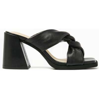 Nubikk Lana Twist Black Leather Maat: 36 | Muiltjes Outlet | Dames | Zwart