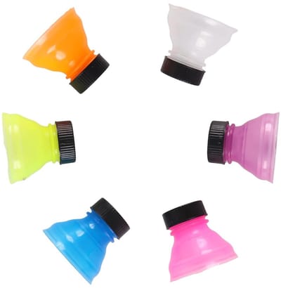 Dailygoods- Stofkap voor Drankblikjes - Set van 6 - Voedselveilig Kunststof - Eenvoudig te Openen - Compact en Draagbaar - Bescherming tegen Vervuiling - Drankdeksel
