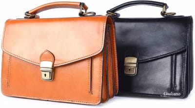 Giuliano klassieke handtas Camille - Zwart - Dames - Made in Italy